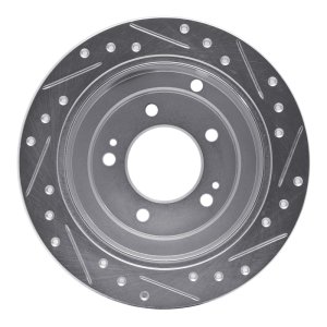 Kia AMANTI Brake Rotor (1) - Rear Left - R1 Concepts - Drilled & Slotted - Silver - `04-`06
